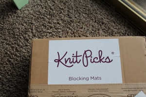 Knit Picks blocking mats in their shipping box