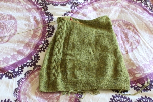 Half of a knitted vest